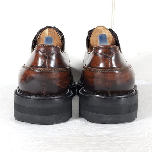 John Fluevog Men's VTG 240 Wagons US9,5/10 Brown Leather Square Toe Oxfords - Picture 10 of 14